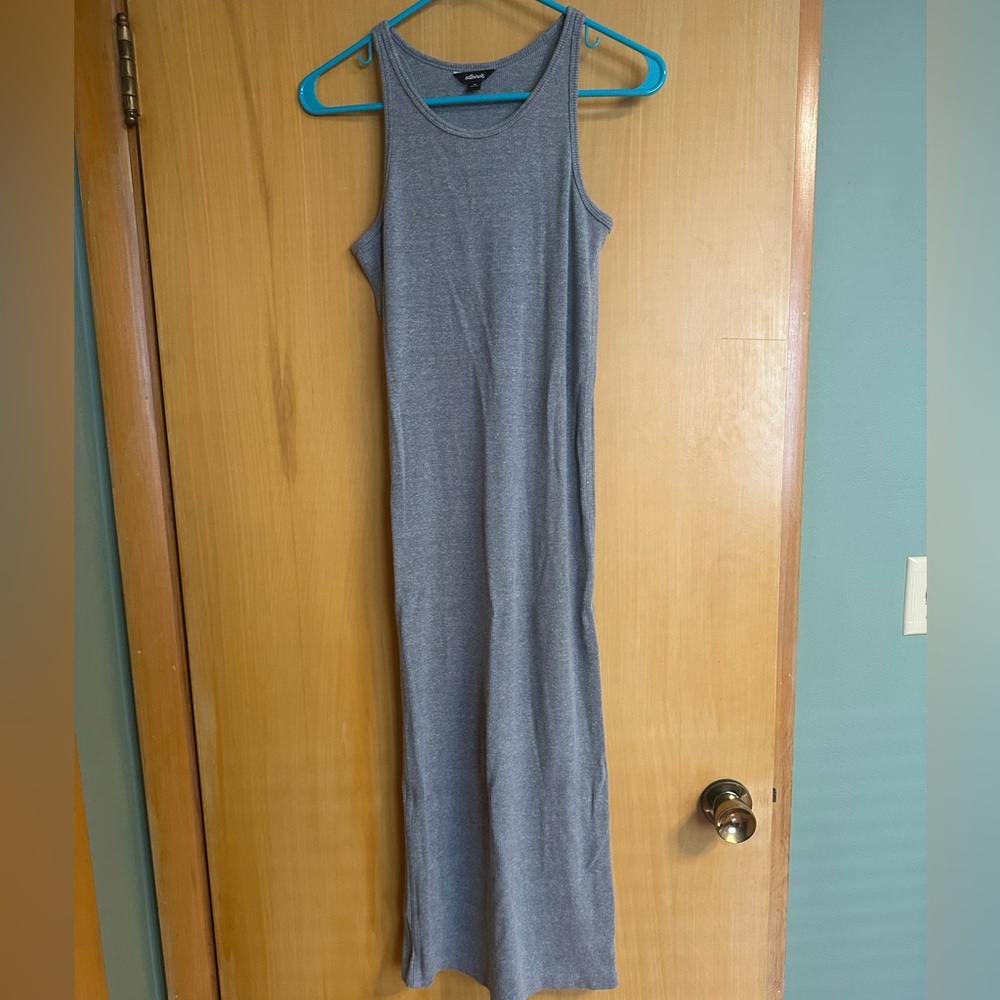 Allbirds Gray Ribbed Midi Dress